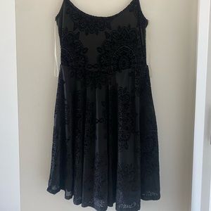 Mini Black Velvet Dress NEVER WORN